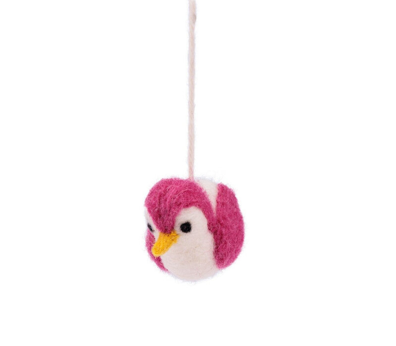 Sjaal met Verhaal - Hanger Vogeltje Fuchsia