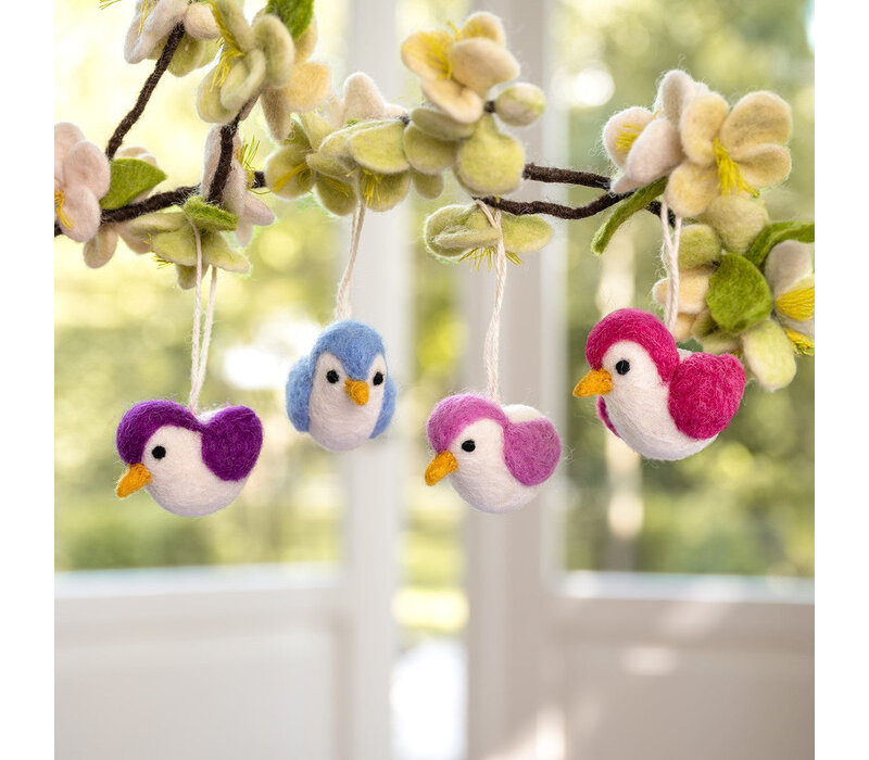 Sjaal met Verhaal - Hanger Vogeltje Fuchsia