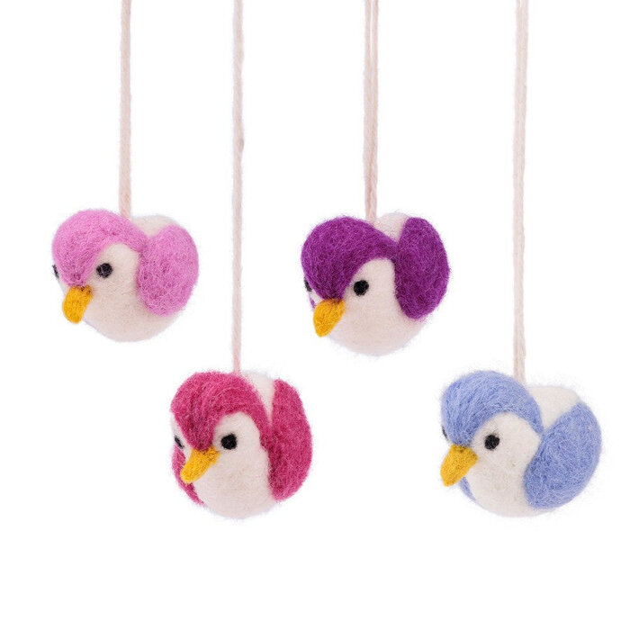 Sjaal met Verhaal - Hanger Vogeltje Fuchsia