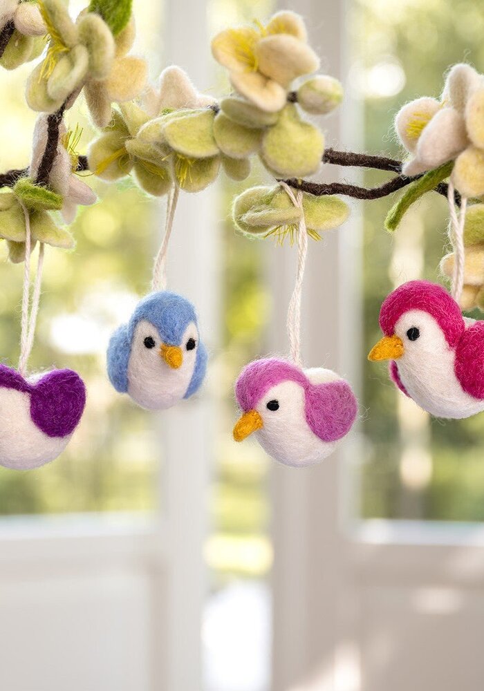 Sjaal met Verhaal - Hanger Vogeltje Lichtblauw