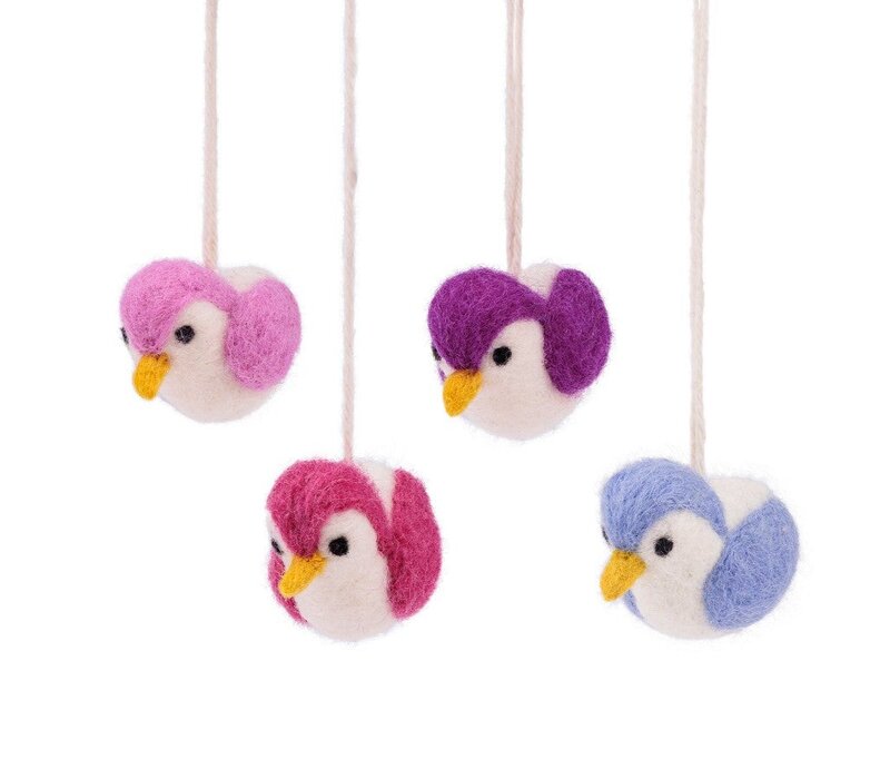 Sjaal met Verhaal - Hanger Vogeltje Lichtblauw