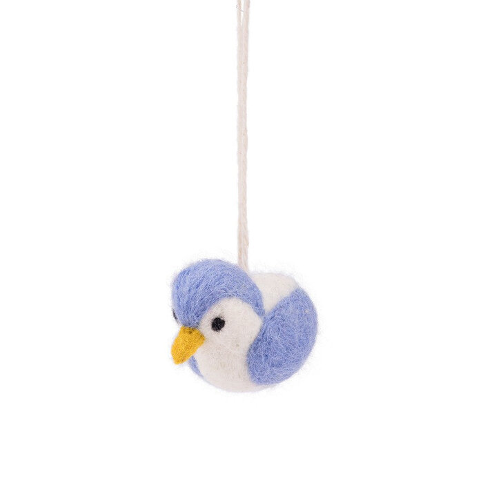 Sjaal met Verhaal - Hanger Vogeltje Lichtblauw