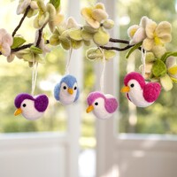 Sjaal met Verhaal - Hanger Vogeltje Roze