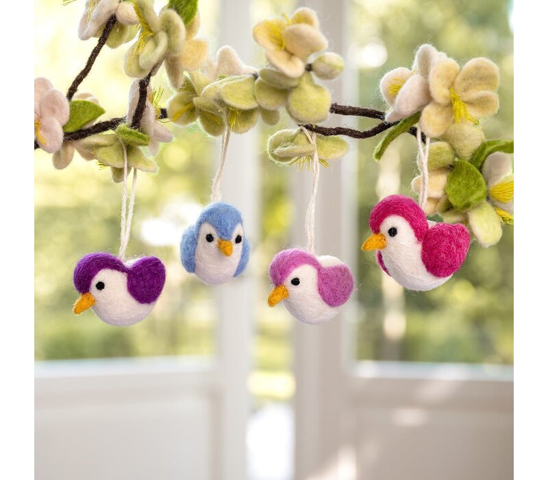 Sjaal met Verhaal - Hanger Vogeltje Roze