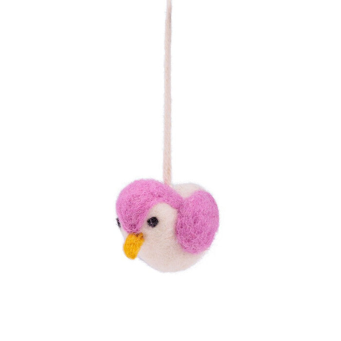 Sjaal met Verhaal - Hanger Vogeltje Roze