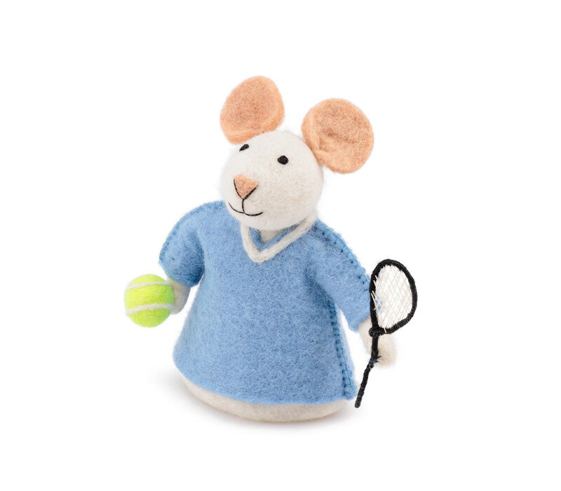 Sjaal met Verhaal - Decoratie Muis Tennis