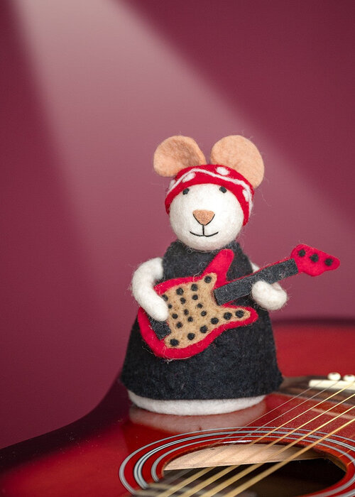 Sjaal met Verhaal Decoratie Muis Rockstar - Sjaal met Verhaal