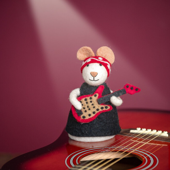 Sjaal met Verhaal Decoratie Muis Rockstar - Sjaal met Verhaal