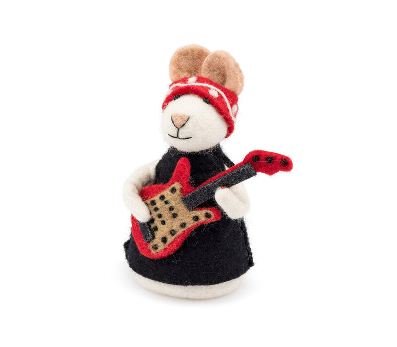 Sjaal met Verhaal - Decoratie Muis Rockstar