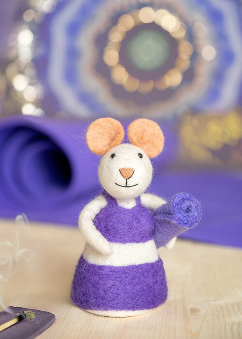 Sjaal met Verhaal Decoratie Muis Yoga - Sjaal met Verhaal