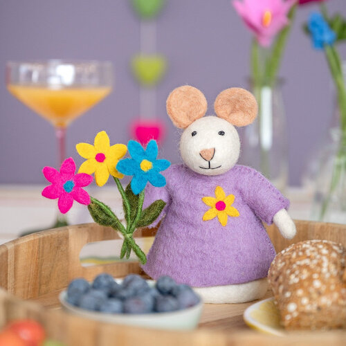Decoratie Muis Bloemen - Sjaal met Verhaal 