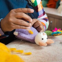 Sjaal met Verhaal - Decoratie Muis Bloemen