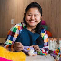 Sjaal met Verhaal - Decoratie Muis Bloemen