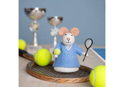 Sjaal met Verhaal Decoratie Muis Tennis - Sjaal met Verhaal
