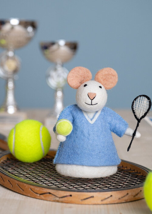 Sjaal met Verhaal Decoratie Muis Tennis - Sjaal met Verhaal