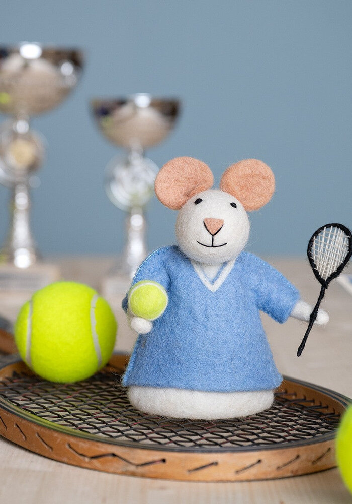 Sjaal met Verhaal - Decoratie Muis Tennis