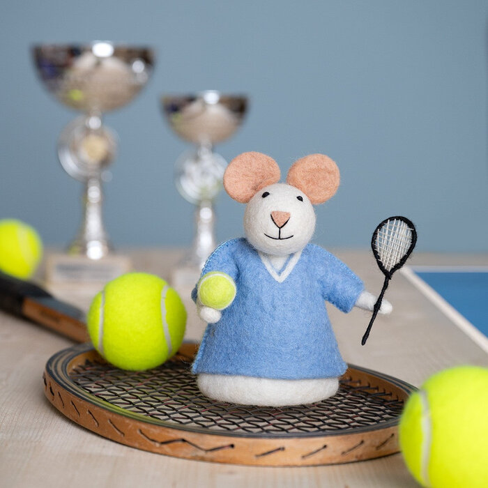Sjaal met Verhaal Decoratie Muis Tennis - Sjaal met Verhaal