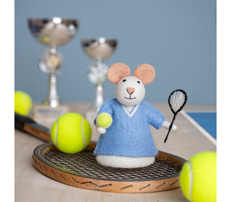Sjaal met Verhaal - Decoratie Muis Tennis