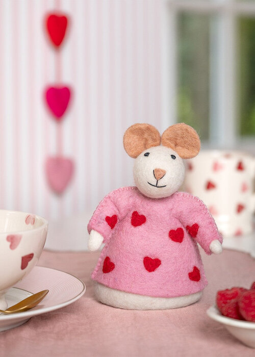 Sjaal met Verhaal Decoratie Muis Sweetheart Roze - Sjaal met Verhaal