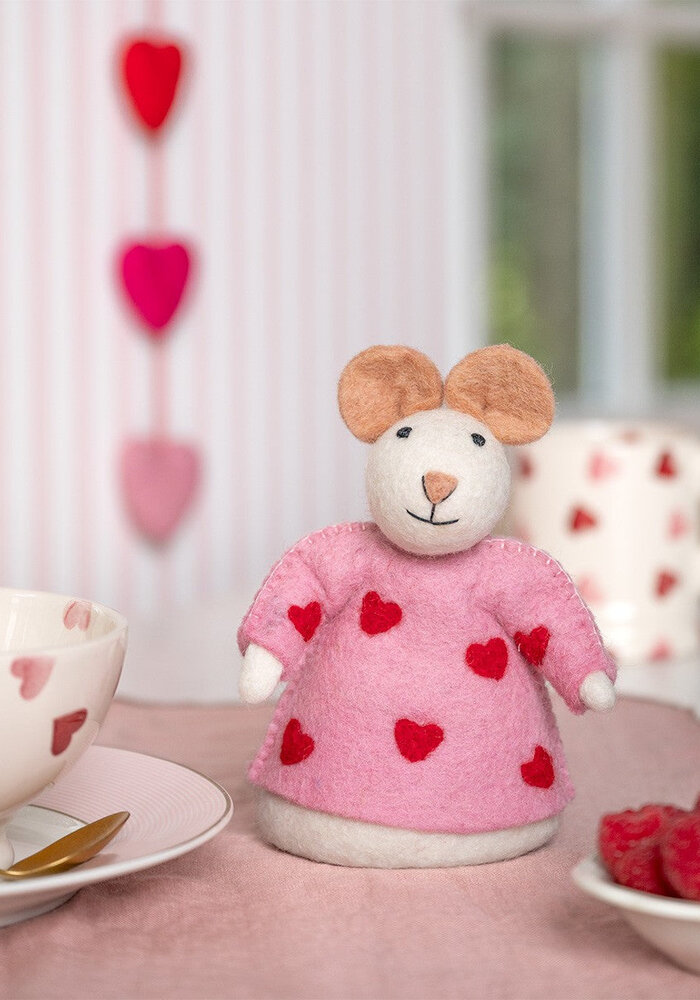 Sjaal met Verhaal - Decoratie Muis Sweetheart Roze