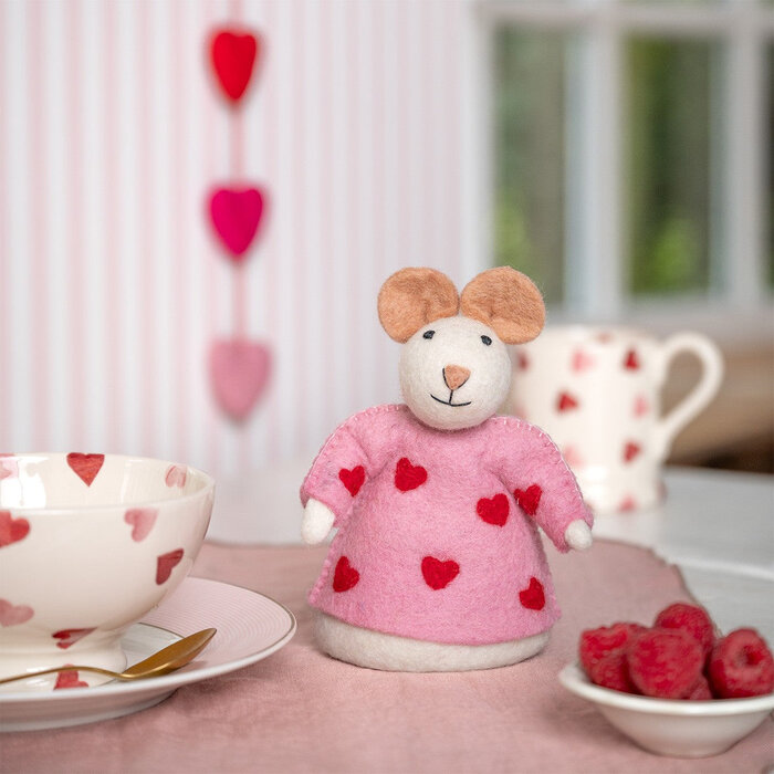 Sjaal met Verhaal - Decoratie Muis Sweetheart Roze
