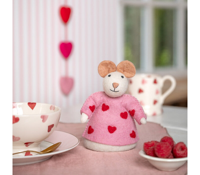Sjaal met Verhaal - Decoratie Muis Sweetheart Roze