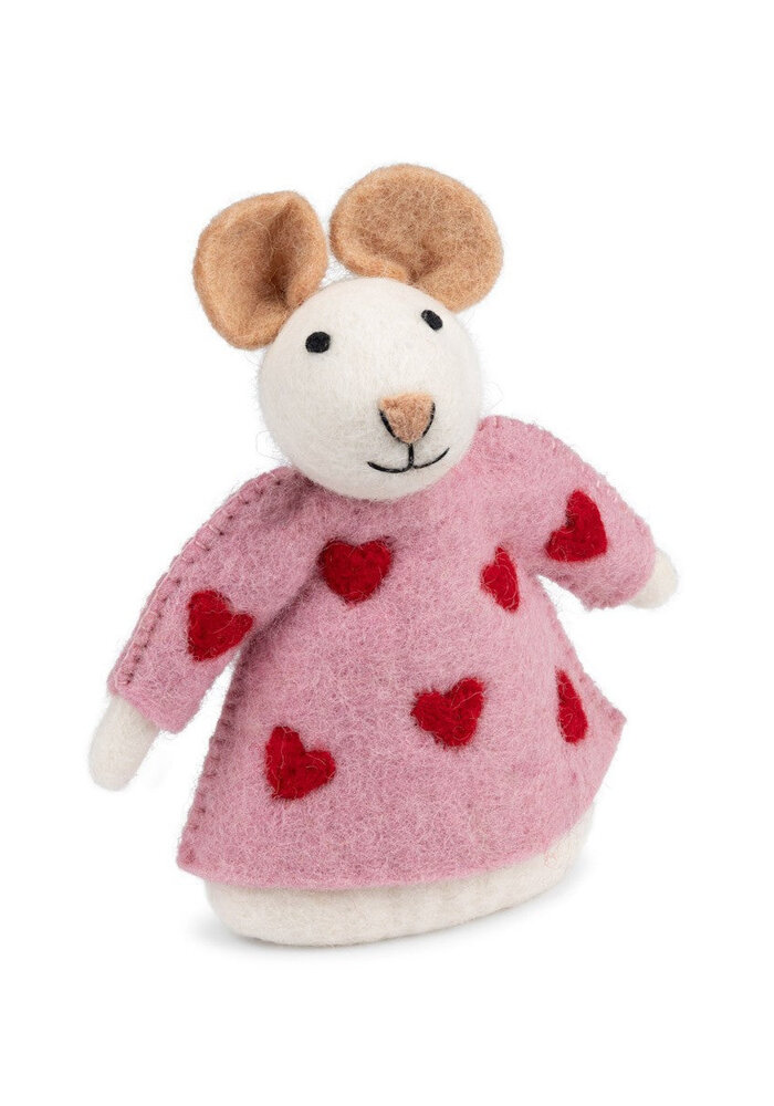 Sjaal met Verhaal - Decoratie Muis Sweetheart Roze