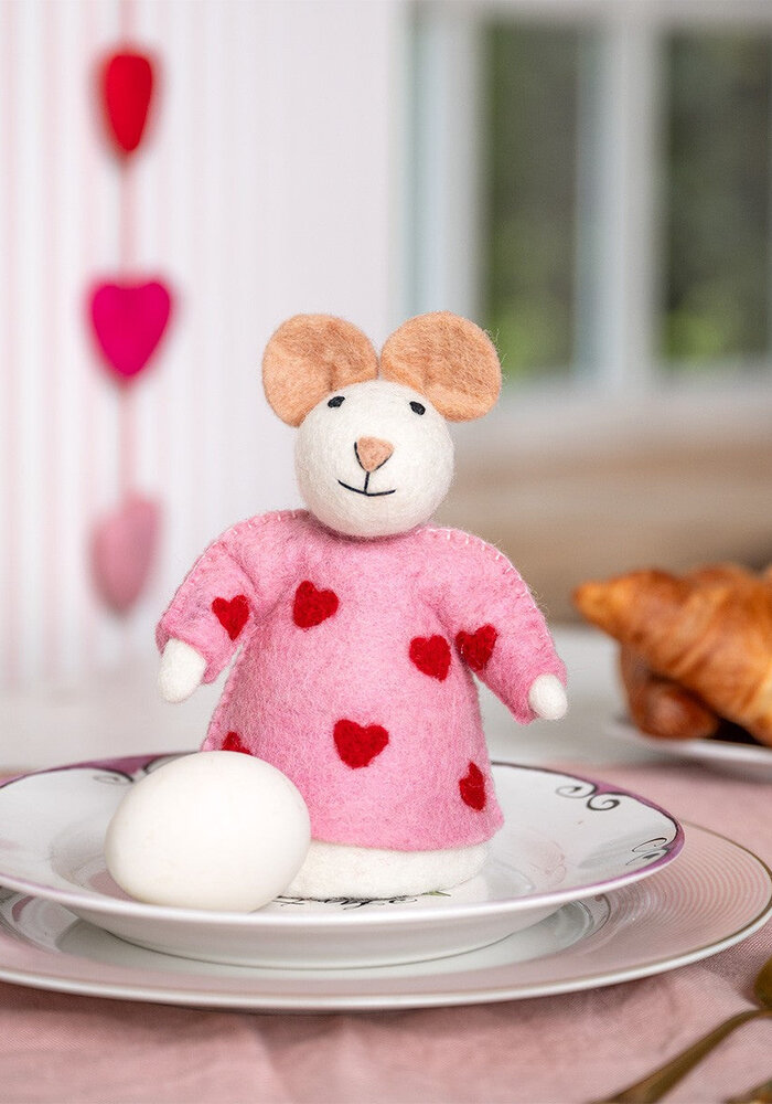 Sjaal met Verhaal - Decoratie Muis Sweetheart Roze