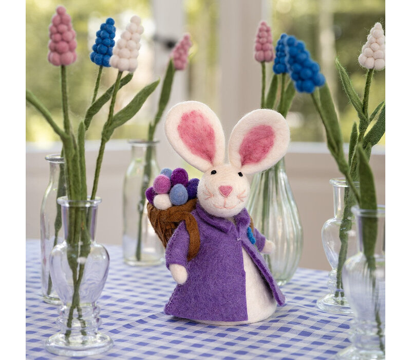 Sjaal met Verhaal - Decoratie Haas met Mand Lila