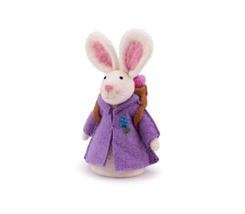 Sjaal met Verhaal - Decoratie Haas met Mand Lila