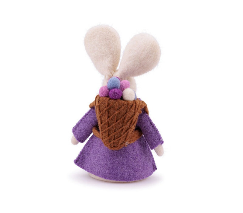 Sjaal met Verhaal - Decoratie Haas met Mand Lila