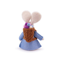 Sjaal met Verhaal - Decoratie Haas met Mand Lichtblauw