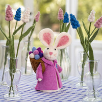 Sjaal met Verhaal - Decoratie Haas met Mand Roze