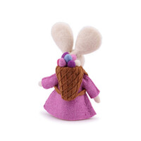 Sjaal met Verhaal - Decoratie Haas met Mand Roze