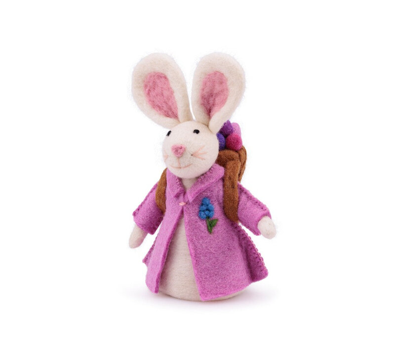 Sjaal met Verhaal - Decoratie Haas met Mand Roze