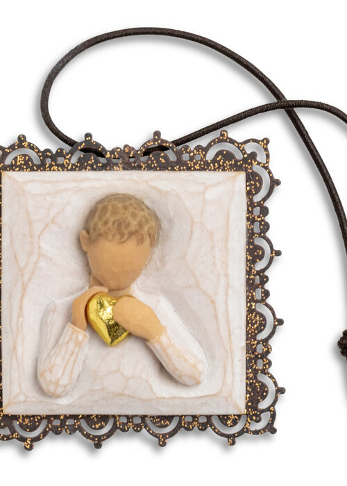 Willow Tree Heart of Gold Metal-edged Ornament - Willow Tree