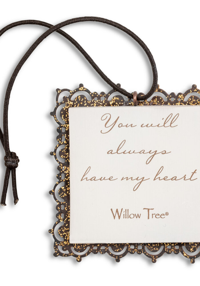 Heart of Gold Metal-edged Ornament - Willow Tree