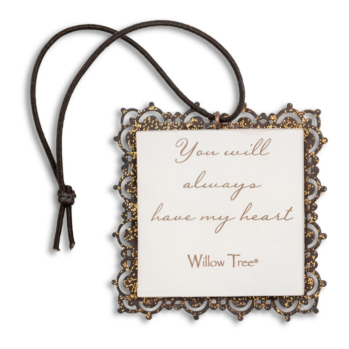 Heart of Gold Metal-edged Ornament - Willow Tree