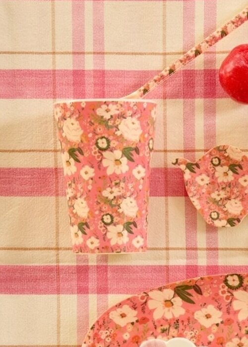 RICE Grote Beker - Allison Flower print - rice