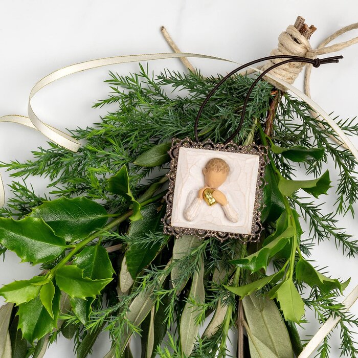Heart of Gold Metal-edged Ornament - Willow Tree