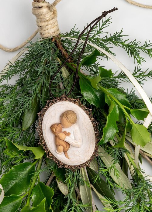 Willow Tree Kindness (boy) Metal-edged Ornament - Willow Tree