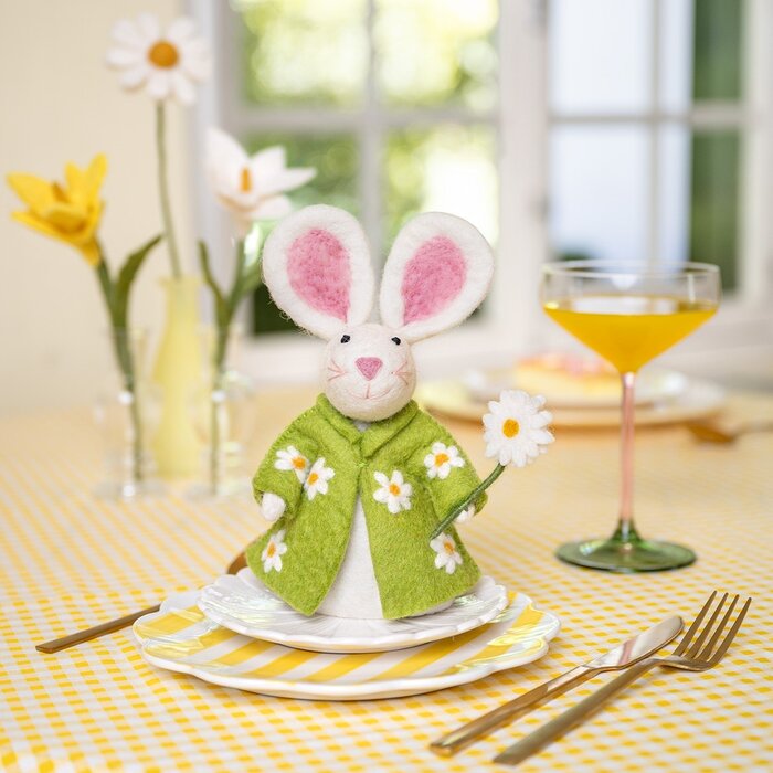 Sjaal met Verhaal - Decoratie Haas Groen met Margrietjes