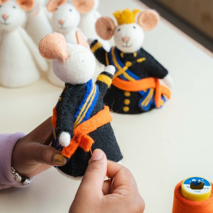 Sjaal met Verhaal - Decoratie Muis Koning