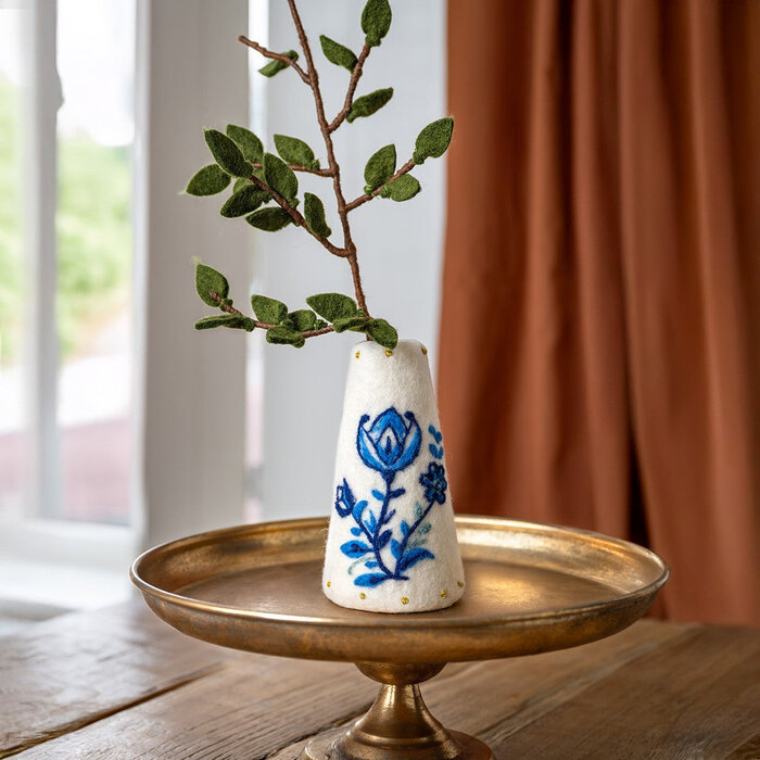 Sjaal met Verhaal - Vaas Delfts Blauw met Tulp Small