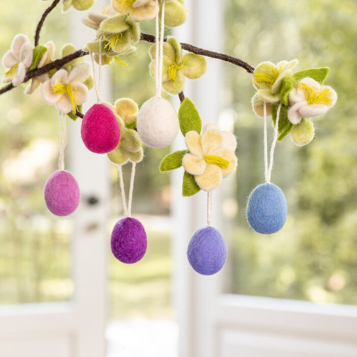 Sjaal met Verhaal - Hanger Paasei Violettinten Ass Small 6 st.