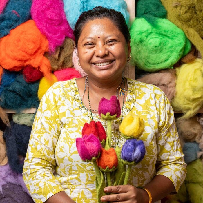Sjaal met Verhaal - Bloem: Tulp Mila