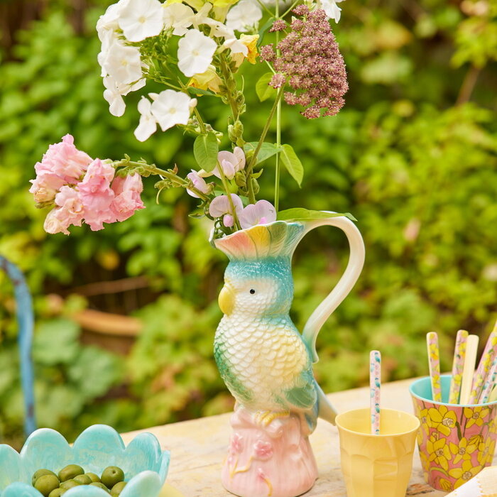 RICE Vogel Keramiek Kan - Mint - rice