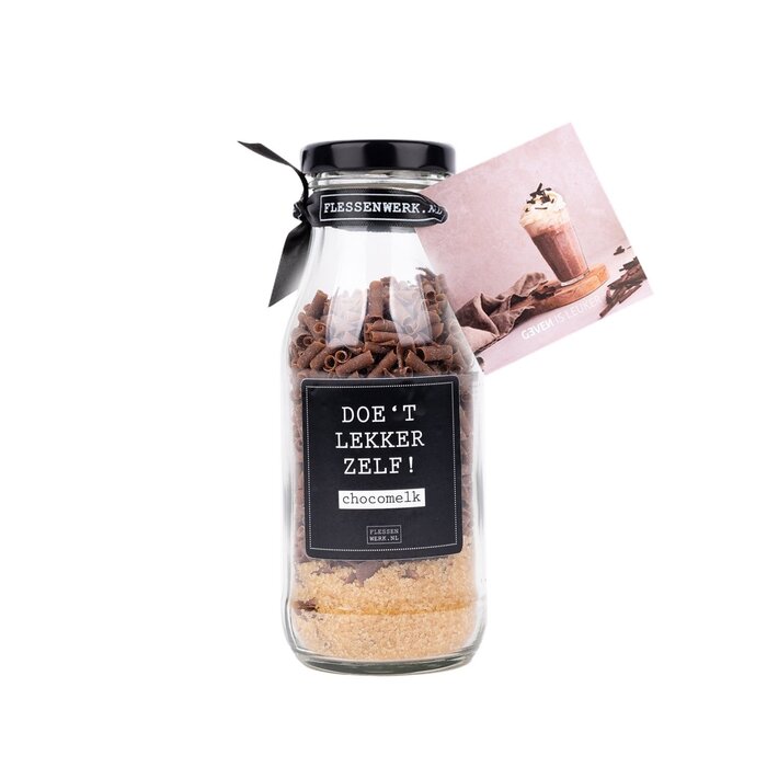 Geven is leuker Doe ’t Lekker Zelf - Chocolademelk Flesje - Geven is Leuker