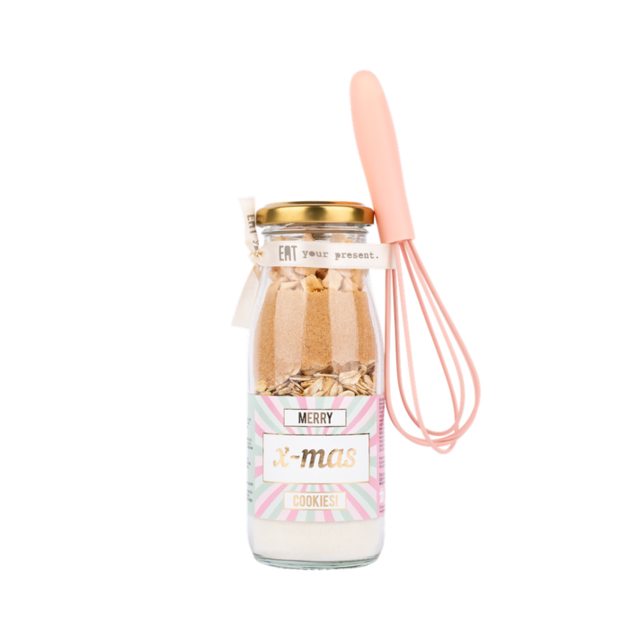 Geven is Leuker - Merry Christmas Cookies - Bakflesje met Garde