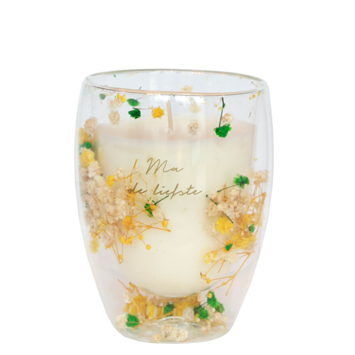 My Flame Lifestyle - Ma-de-liefste - Sojakaars Fresh Cotton met Madeliefjes